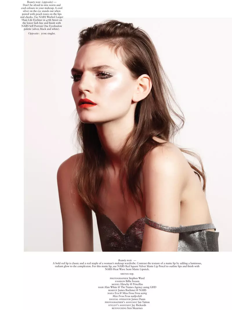 Hirschy Hirschfelder Dons Metallic Beauty for Russh №49 Стивен Уорд тарабынан