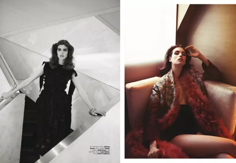 Manon Leloup โพสท่าให้กับ Harper's Bazaar Turkey ธันวาคม 2013