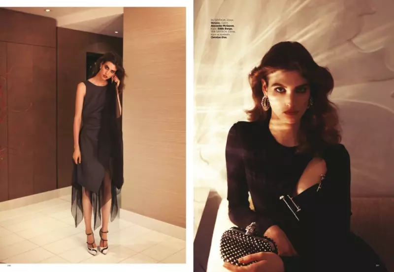 Manon Leloup posa per Harper's Bazaar Turchia dicembre 2013