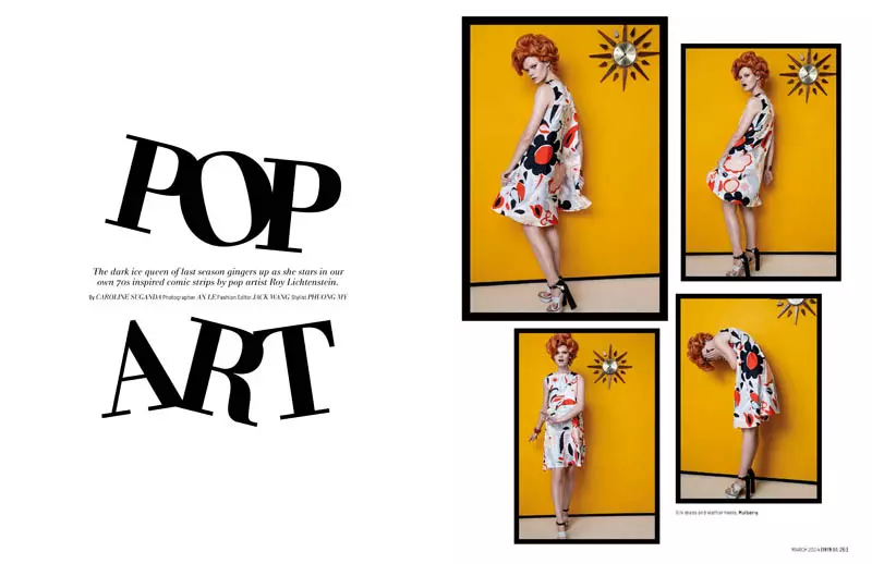 Pop Art : Kelly Mittendorf se met au rétro pour An Le dans L'Officiel Singapour