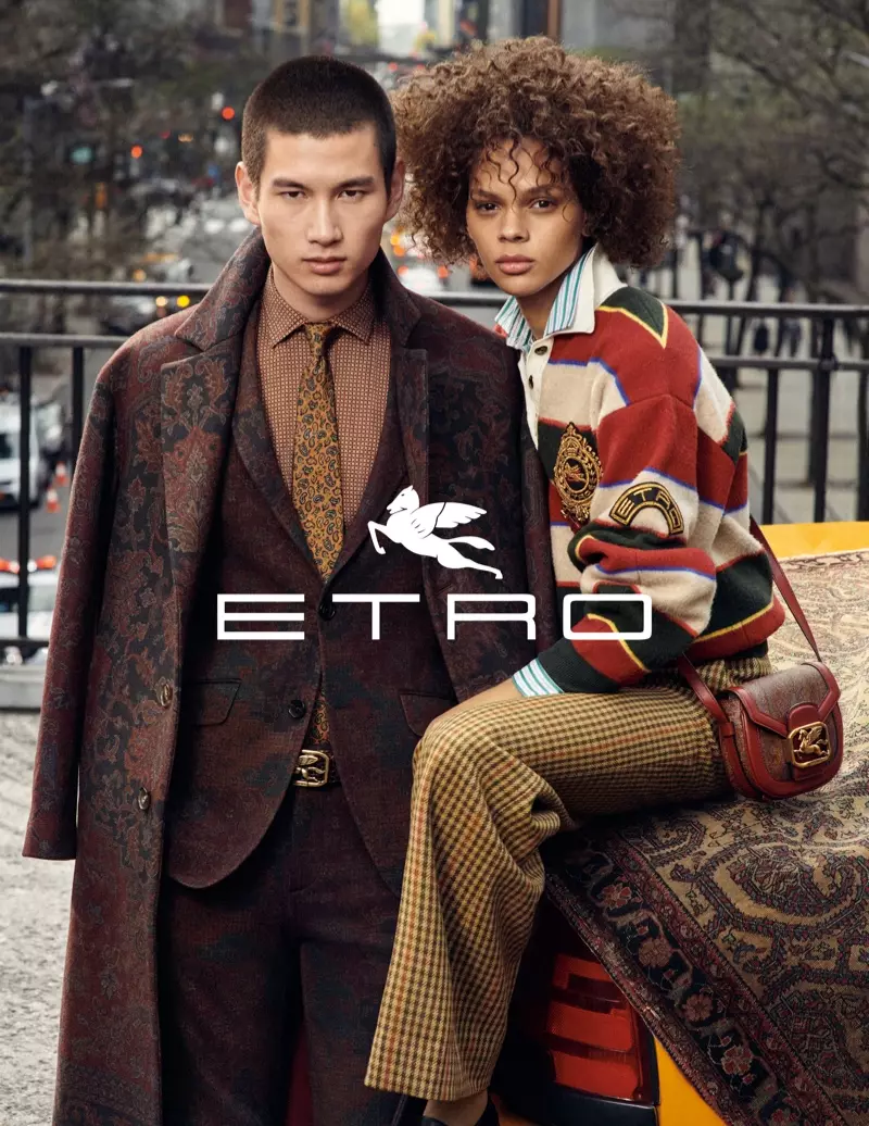 Hiandra Martinez at Kohei Takabatake front Etro fall-winter 2019 campaign