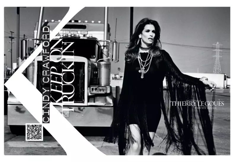 Thierry le Gouès 为法国 Revue de Modes #20 创作的 Cindy Crawford