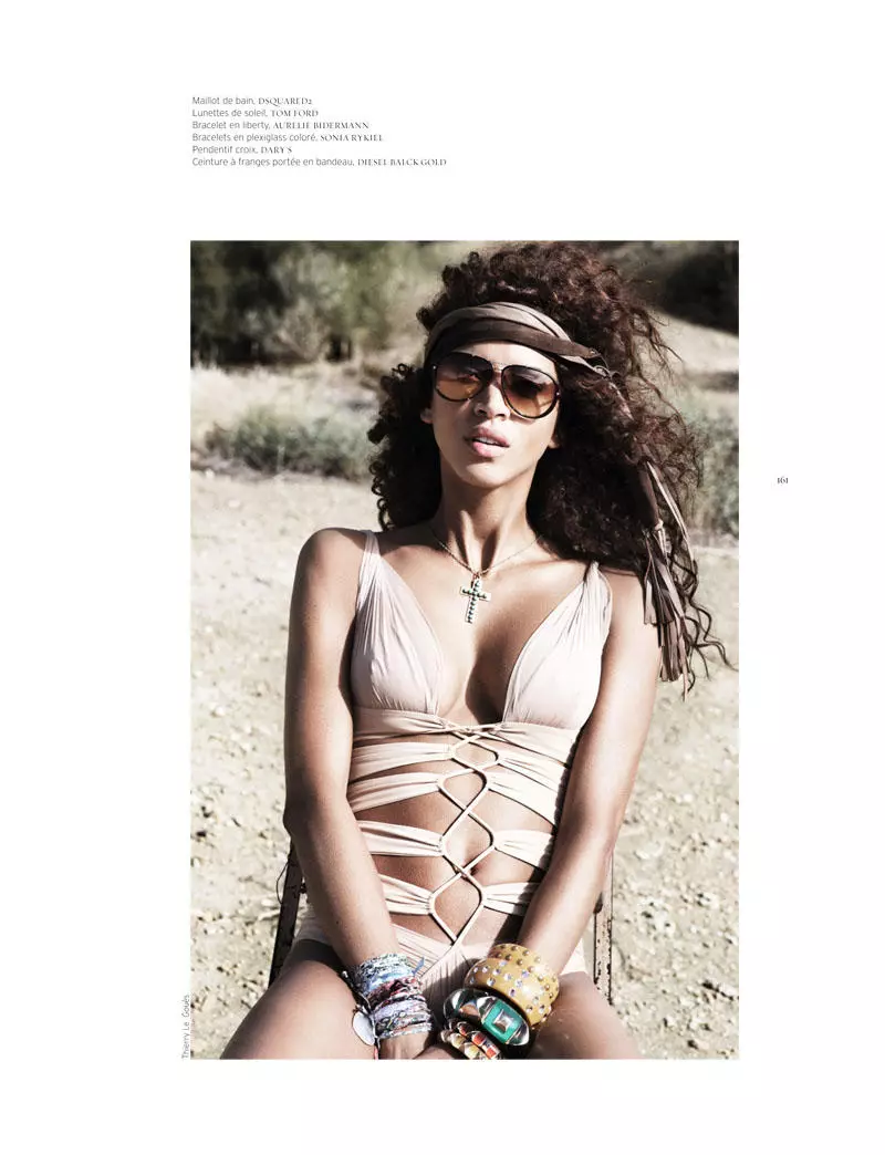 Noemie Lenoir minn Thierry Le Gouès għal French Revue de Modes S/S 2011