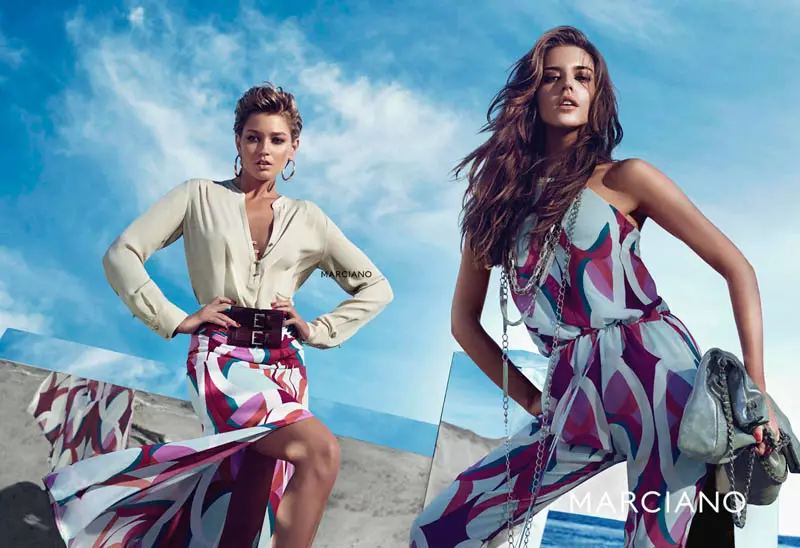 Clara Alonso & Heather Depriest Front Guess troch Marciano Spring 2014 Ads by Hunter & Gatti