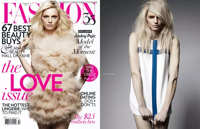 Andrej Pejic eftir Moo King fyrir Fashion Canada febrúar 2012