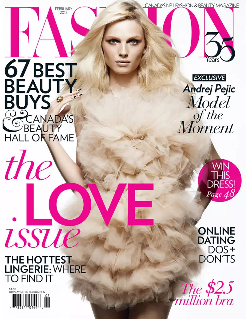 Andrej Pejic by Moo King for Fashion Canada กุมภาพันธ์ 2555