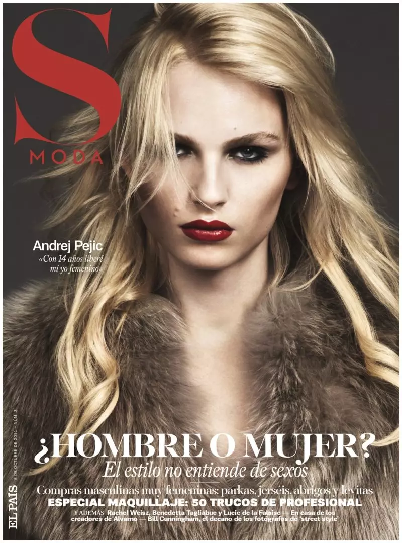 Andrej Pejic par Jonas Bresnan pour S Moda