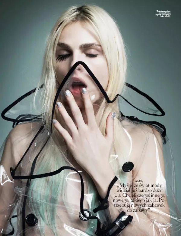 Andrej Pejić za Vivu! Moda Spring 2011, Marcin Tyszka