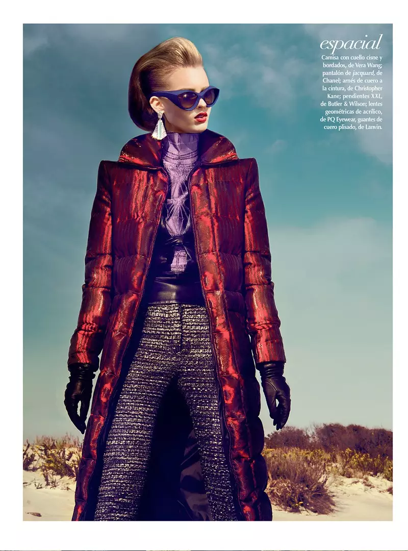 Georgina Stojilijkovic postane futuristična za Vogue Latinska Amerika decembra 2012 Kevin Sinclair