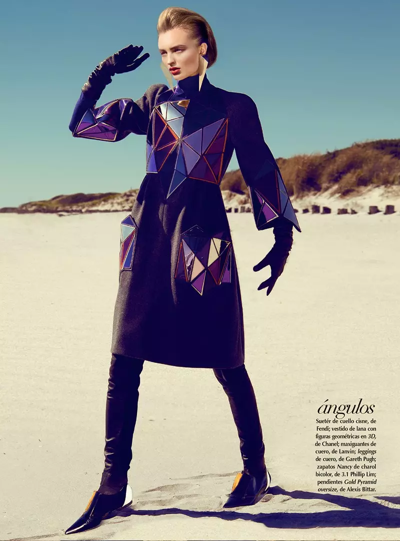 Georgina Stojilijkovic devient futuriste pour Vogue Amérique latine décembre 2012 par Kevin Sinclair