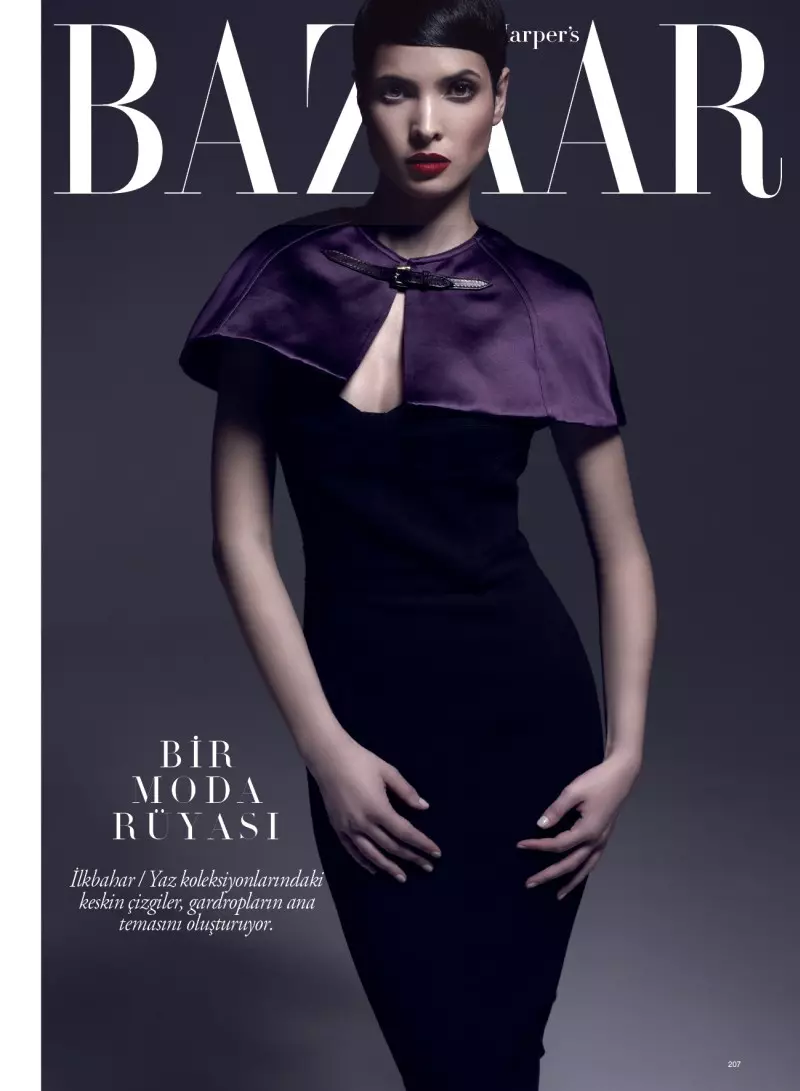 Hanaa Ben Abdesslem គឺជាព្រះនៅក្នុង Harper's Bazaar ប្រទេសទួរគី ខែមេសា ឆ្នាំ 2013 Cover Shoot