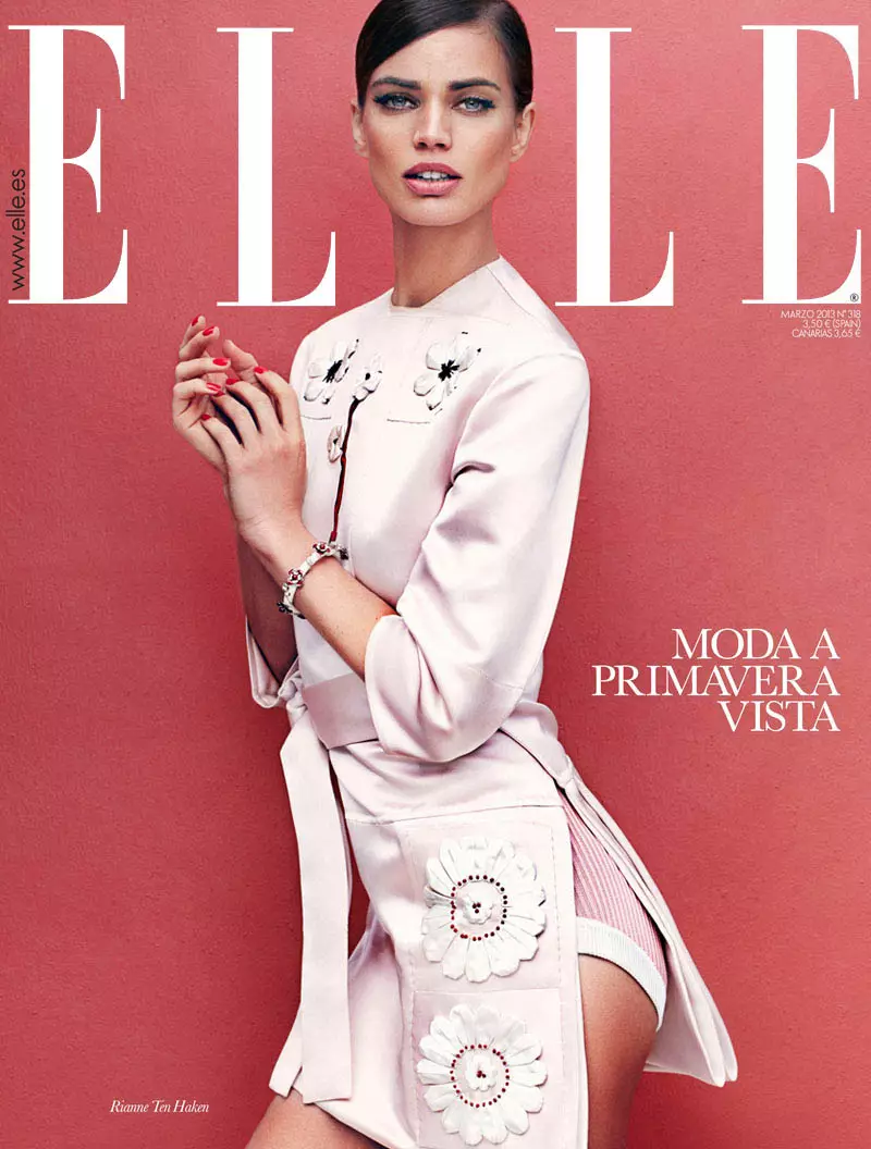 Rianne ten Haken Sports Elegant Style for Elle Spain's March Issue de Xavi Gordo