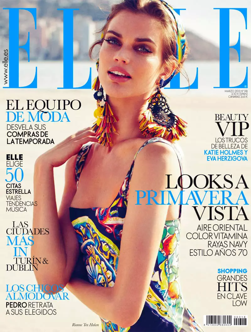 Rianne ten Haken posiert für Xavi Gordo beim Cover-Shooting von Elle Spain im März 2013