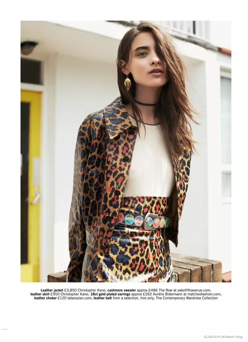 D'Carolina Thaler huet Déiereprints fir Glamour UK vum Naomi Yang