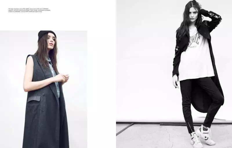 Carolina Thaler na-anabata ụdị Grunge maka Magazin Sleek