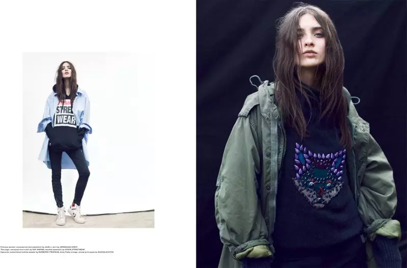 Tinanggap ni Carolina Thaler ang Grunge Style para sa Sleek Magazine