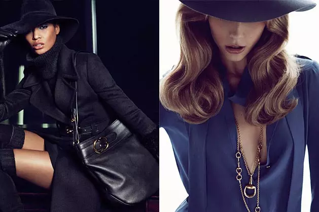 Joan Smalls 和 Martha Streck 为 Gucci 2011 秋季目录