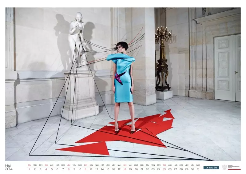 Patrycja Gardygajlo Stars ka 2014 Embassy ea Poland e Paris Calendar