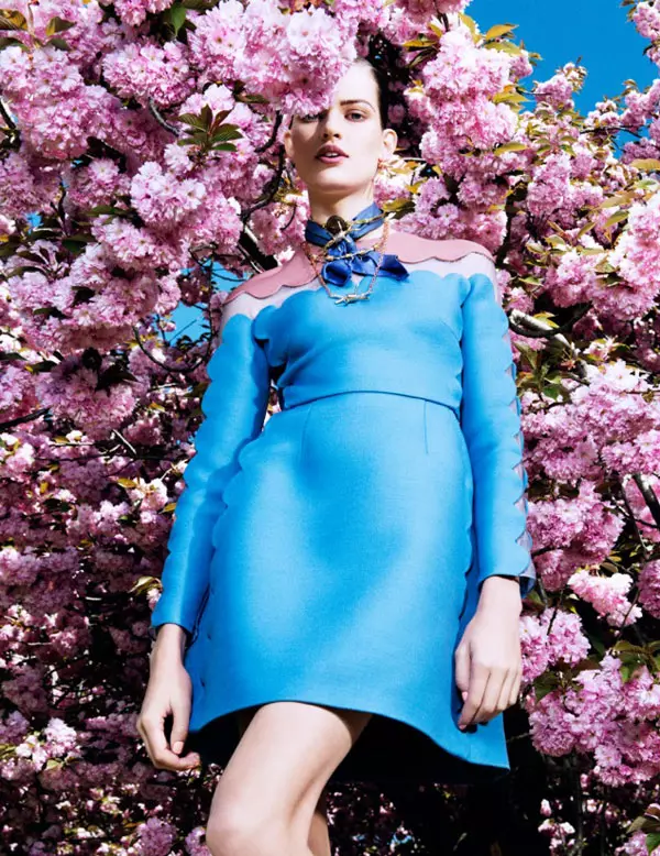 Bette Franke, Vogue Japonya Ağustos 2013 için Pembe Güzel, Sharif Hamza tarafından