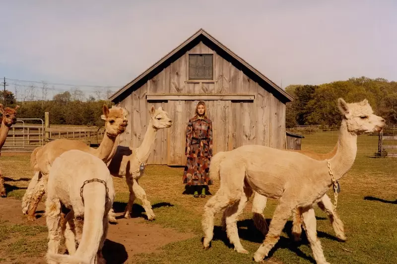 Hailey Baldwin di Americana Styles de ji bo Kovara W Pose