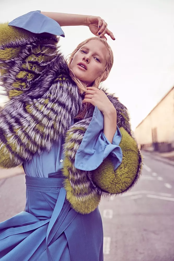 Hannah Holman Poses in Colorful Fall Looks for ELLE Kazakhstan