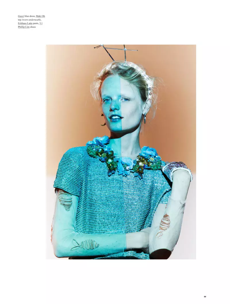 Hanne Gaby Odiele, Will Davidson의 Oyster #101 표지 촬영을 위해 디지털화