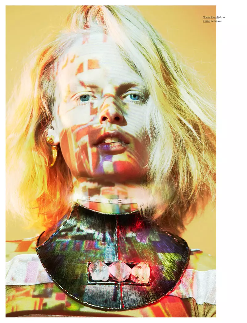 Hanne Gaby Odiele se vuelve digital para la portada de Oyster #101 de Will Davidson