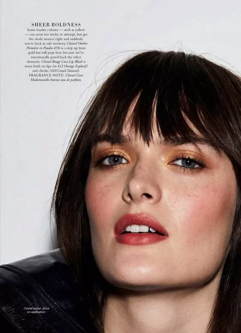 Sam Rollinson Models Chanel Makeup Looks for Harper's Bazaar Australia