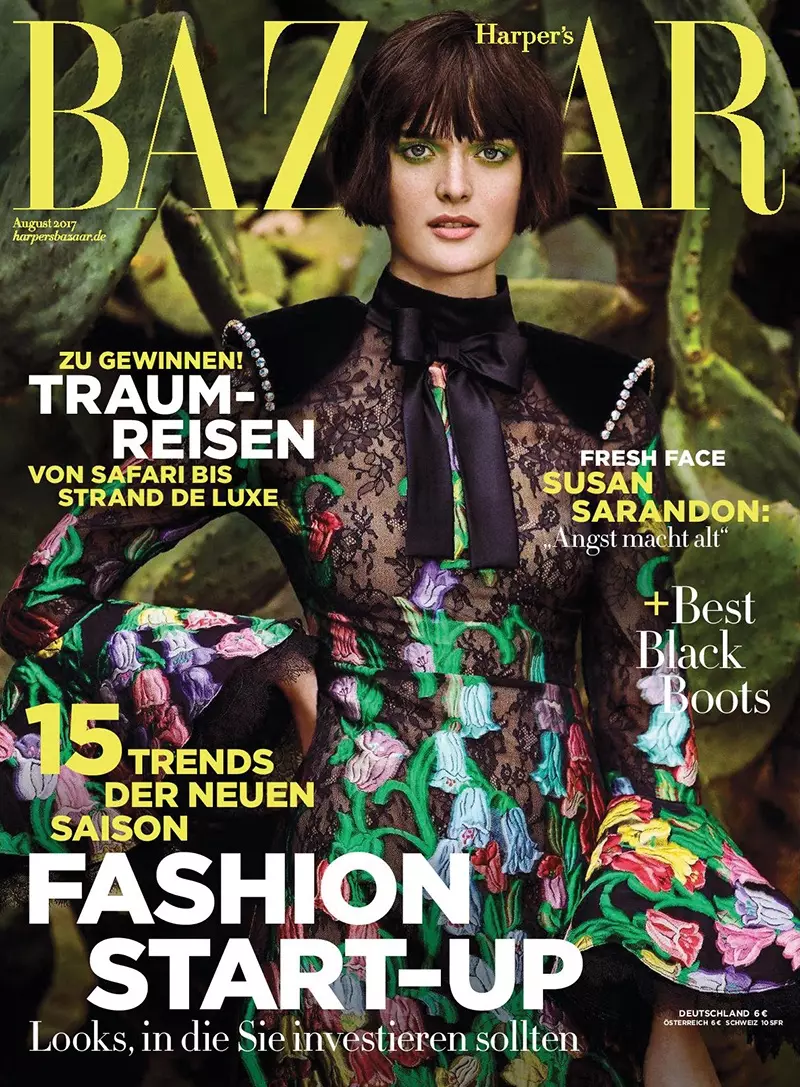 Sam Rollinson porte des vêtements d'automne dans le Harper's Bazaar Allemagne