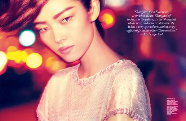 Fei Fei Sun u Chanelu za Harper's Bazaar Singapur u lipnju 2011