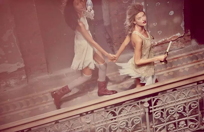 Sina Anais Pouliot at Andreea Diaconu Star sa Free People's Fairytale Inspired November Catalog