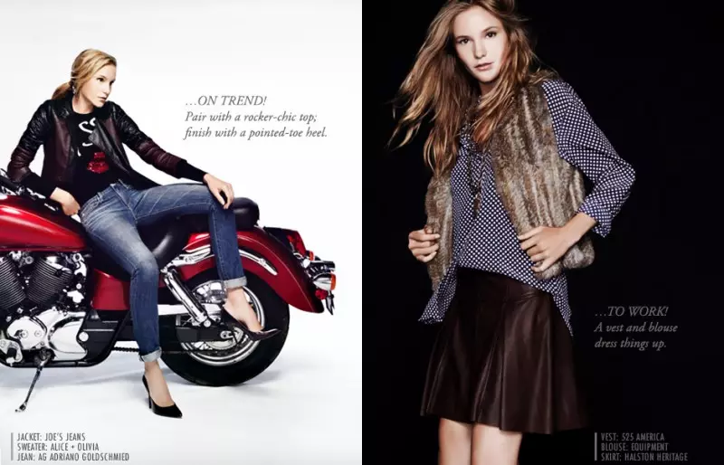 Dorothea Barth Jorgensen poartă piele pentru Neiman Marcus Trendbook de Wendy Hope