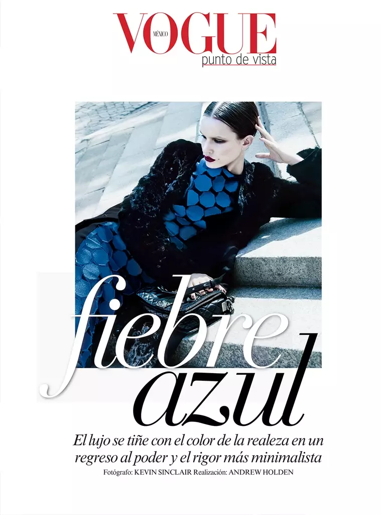 Julie Borawska tem o blues para a Vogue México Spread por Kevin Sinclair