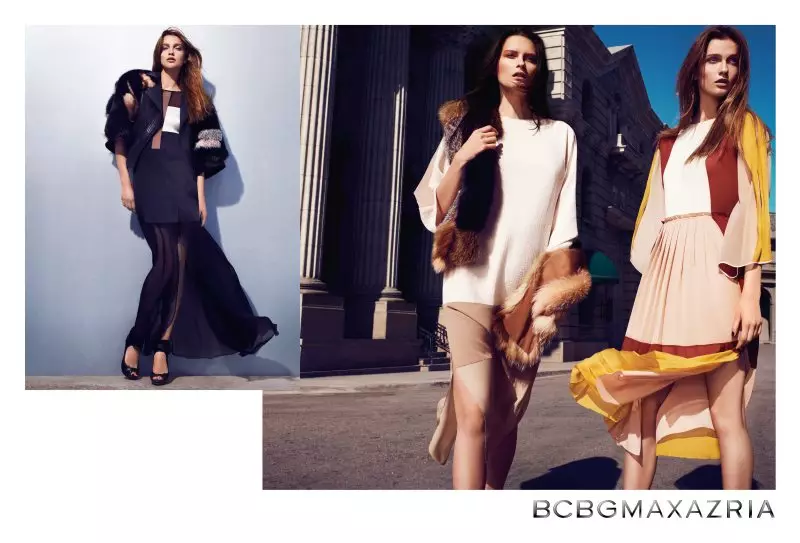 Jeļena Meļnika un Ella Kandyba ir bohēmijas greznība BCBG Max Azria 2012. gada rudens kampaņai