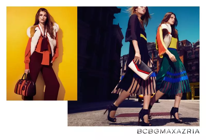 Elena Melnik ac Ella Kandyba yn Bohemian Luxe ar gyfer Ymgyrch Fall 2012 BCBG Max Azria