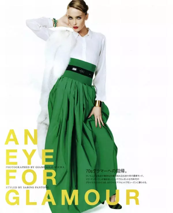 Vogue Nippon 2011년 2월을 위한 Giampaolo Sgura의 Snejana Onopka