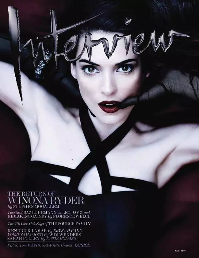 Winona Ryder errësohet për kopertinën e Revistës Interview të majit 2013