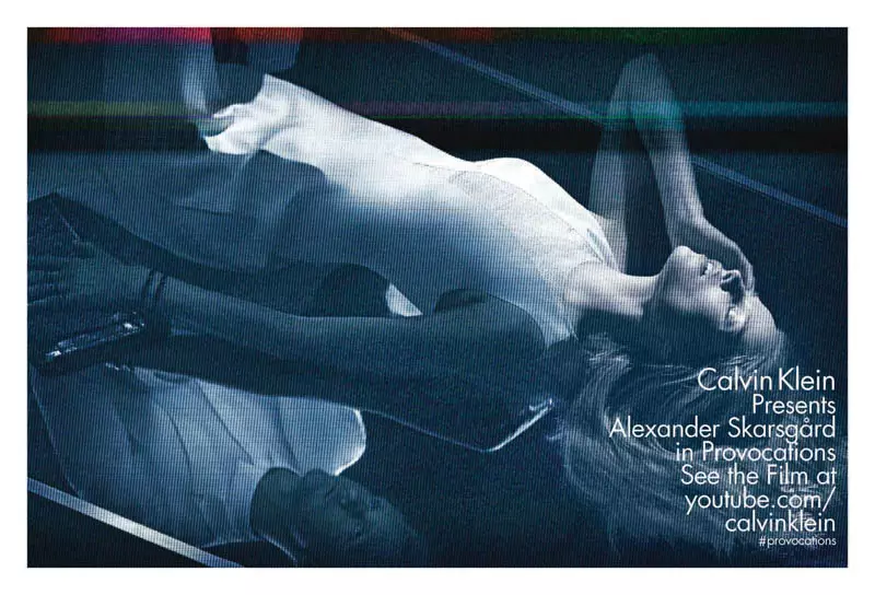 Suvi Koponen na Alexander Skarsgard Front Calvin Klein's Spring 2013 Mgbasa Ozi