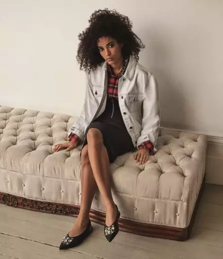 Topshop's Fall 2017 ව්‍යාපාරයේ Birgit Kos සහ Luisana Gonzalez නාලිකාව Retro Vibes