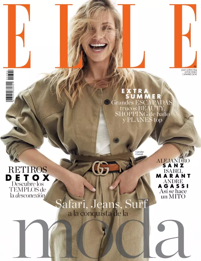 Caroline Corinth Models Stylish Denim foar ELLE Spanje