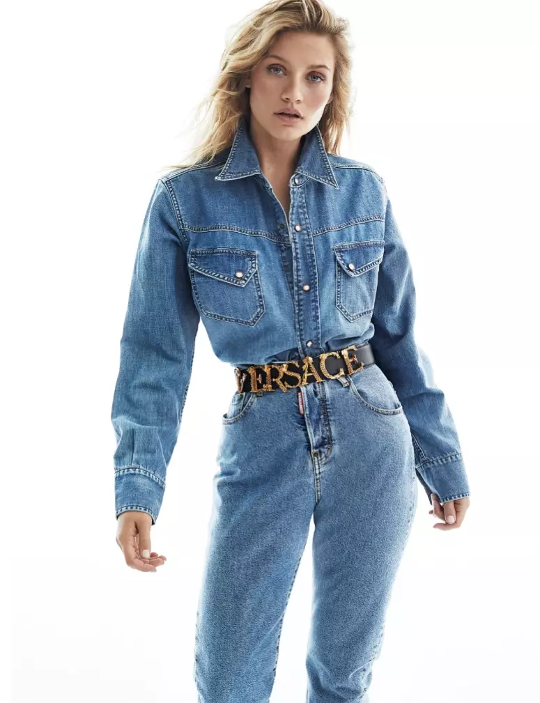 Caroline Corinth Models Stylish Denim pikeun ELLE Spanyol