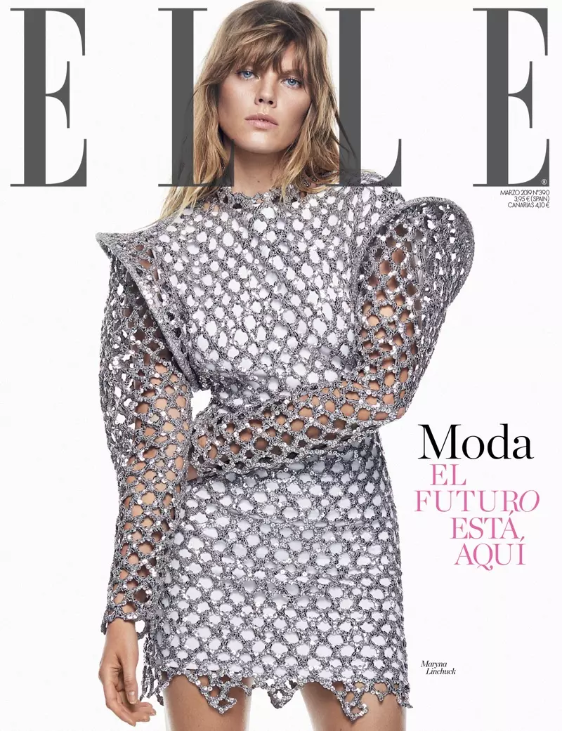 Maryna Linchuk poserar i Casual Cool Looks för ELLE Spain