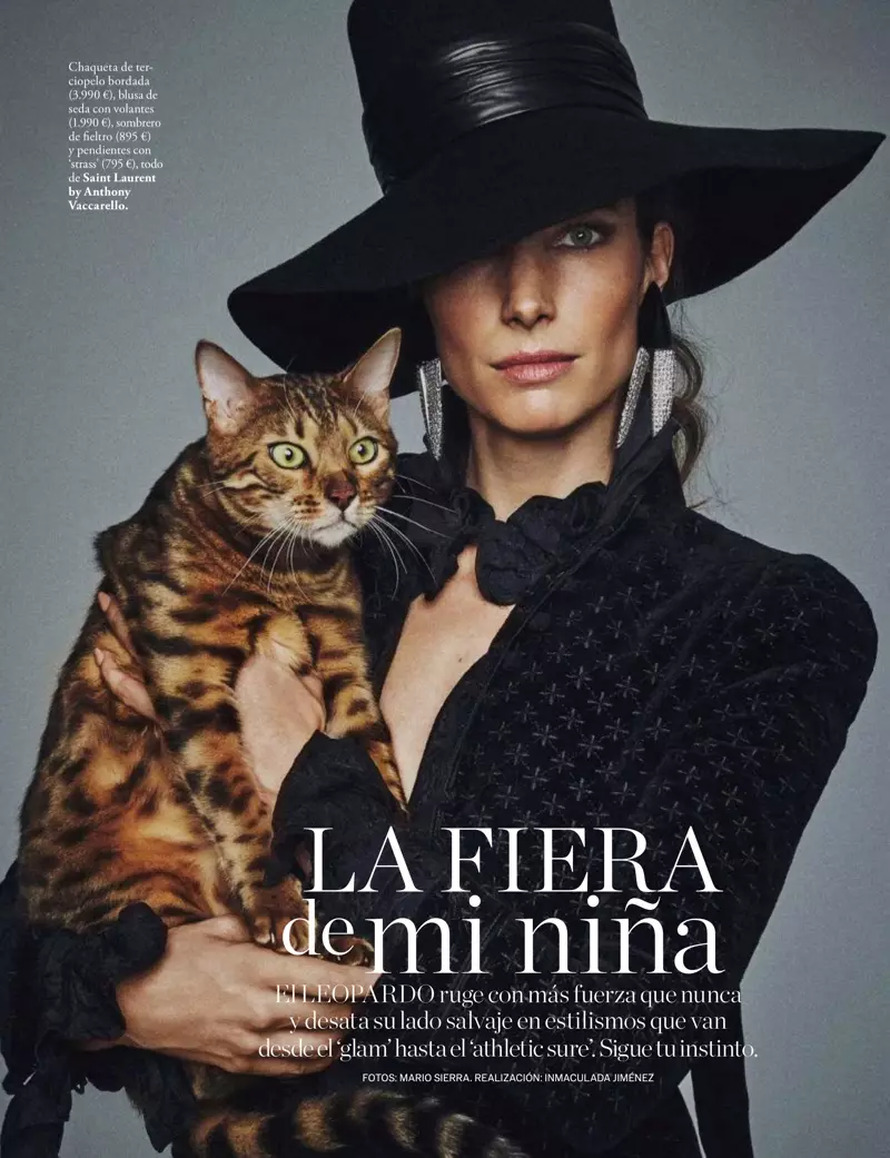 Η Jessica Miller Embraces Animal Print για το ELLE Ισπανία