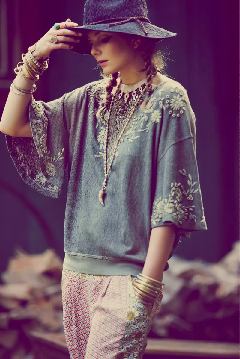 Eniko Mihalik Fronts Free People's July Lookbook