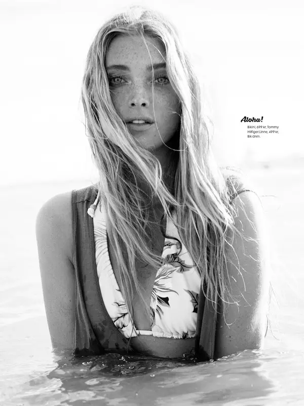 Elsa Hosk ji bo Elle Swedenê Tîrmeh 2013 Rojê Dişewitîne