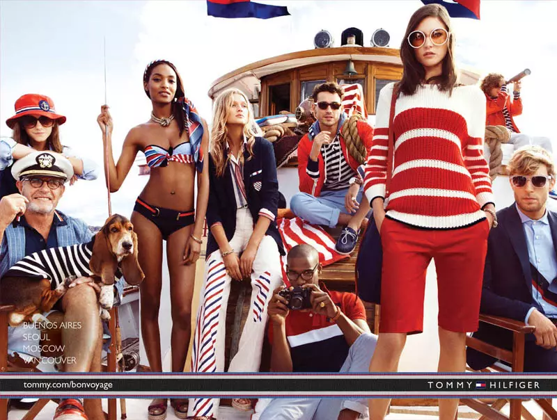 Tommy Hilfiger Frapetas Toni Garrn, Jacquelyn Jablonski kaj Jourdan Dunn por ĝia Printempa 2013 Kampanjo