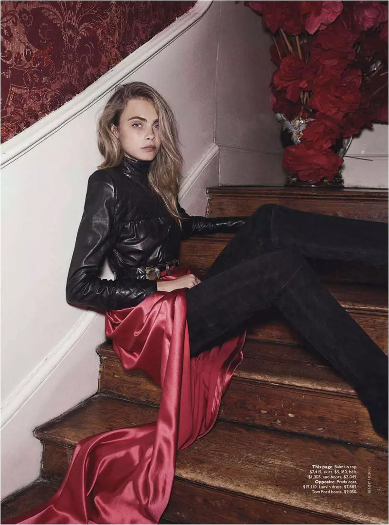 Cara Delevingne Channels bản quyền trên Vogue Australia Chụp bởi Benny Horne