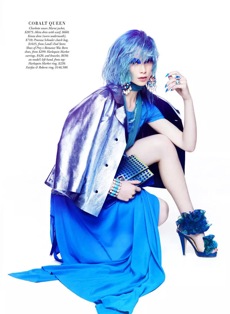 Simon Lekias legt regenboogmode vast voor Harper's Bazaar Australia