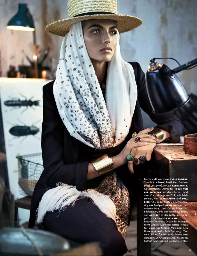 مد عامیانه Karlina Caune Dons برای Vogue Germany می 2013 توسط Giampaolo Sgura