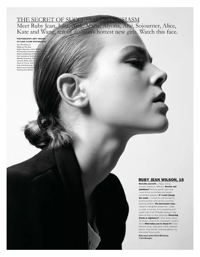 Nowe twarze Amy Troost na i-D jesień 2011